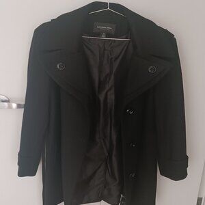 Black London Fog Wool Coat Women’s XL Never Worn Free Wallet